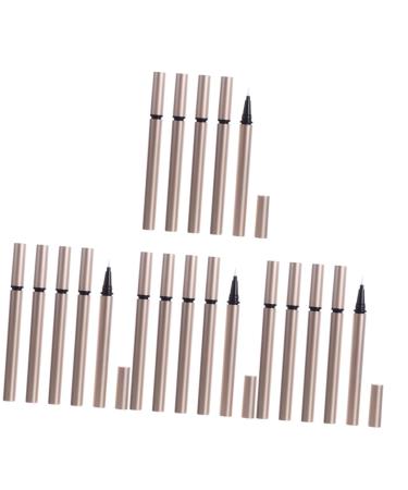 Hemoton 20 Pcs Eyeliner Empty Pipe Liquid Eyeliner Bottle Brown Eyeliner Plastic Stick Tube Cotton Head 1 count (Pack of 1) Goldenx4pcs