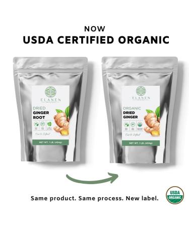 Organic Dried Ginger Root 1 lb - USDA Certified - Spice Slices Cut & Sifted - Buy Online on GoSupps.com