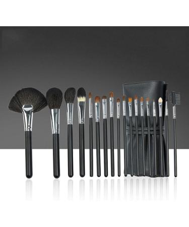 DFHBFG 18-Piece Sandalwood Handle Makeup Brush Set - High-Quality Cosmetic Brushes for Perfect Beauty Application - Shop Internationally - Buy Online on GoSupps.com