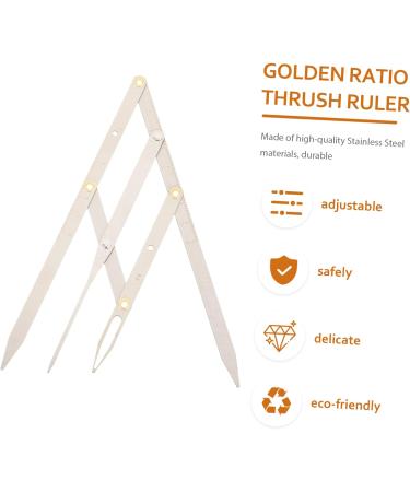 KALLORY 4 Pcs Second Generation Scale Makeup Stencil Makeup Caliper Eyebrow Drawing Tool Tracer Printable 25x5x0.6cmx4pcs Silverx4pcs - Buy Online on GoSupps.com