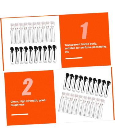 Minkissy 100pcs Mini Glass Perfume Test Bottles | Empty Cologne Sample Vials | Travel Size Storage Bottles - Buy Online on GoSupps.com