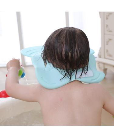 Baby shower cap children shampoo visor toddler bath shield hat kids Washing head Hair rinser Prevents Water from Pooling in Face for To protect the eyes and ears (blue) - Buy Online on GoSupps.com