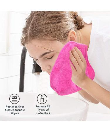 Makeup Remover Cloths (4 Count) - Reusable Microfiber Towels for Fast Drying & Gentle Cleansing - Buy Online on GoSupps.com
