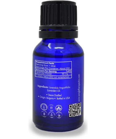 Zongle Lavender Essential Oil 15 mL - Safe to Ingest 100% Pure Lavandula Angustifolia Bulgaria - International Shipping Available - Buy Online on GoSupps.com