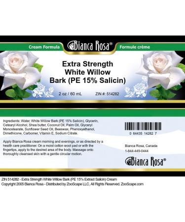 Extra Strength White Willow Bark (PE 15% Salicin) Cream (2 oz ZIN: 514282) - Buy Online on GoSupps.com