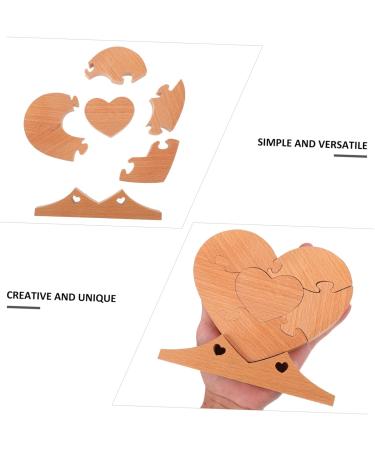 HOMSFOU 2 Pcs Wooden Heart Patchwork Country Home Decor Blank Puzzles to Draw on Wedding Decor Puzzle Board Wedding Wooden Heart Puzzle Heart Puzzle Wall Decor Wooden Adornment 3d The Sign As Shownx2pcs 16.6x15cmx2pcs - Buy Online on GoSupps.com
