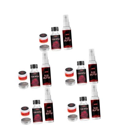5 Sets Scar Wax Halloween Makeup Halloween Make up Fake Blood and Scar Set Decor Cosmetic Bag Halloween Cosplay Fake Blood Realistic Fake Blood Fake Blood Plasma Fake Blood Prop