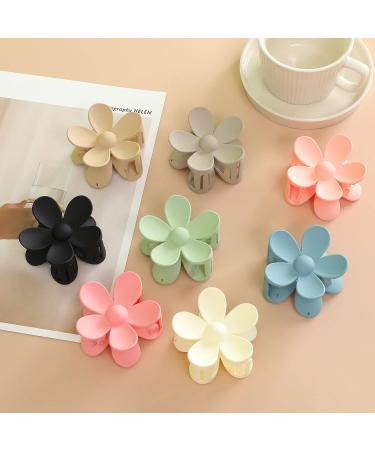 8PCS Flower Claw Clips for Thick Hair - Matte Non Slip Hair Clips for Women & Girls - Strong Hold Large Hair Clip - Aesthetic Hair Accessories - Buy Online on GoSupps.com
