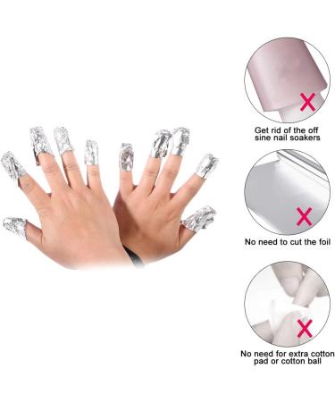 500 Pcs Nail Foil Wraps Remover with Pre-attached Cotton Pads - Gel Polish Soak Off - Buy Online on GoSupps.com