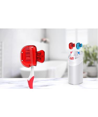 Toothbrush Head Cover Cap | Protective Brush Pod Case | Travel-Friendly Plastic Clip for Bathroom Essentials - Buy Online on GoSupps.com