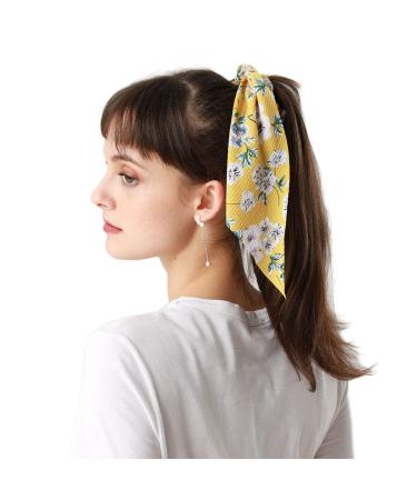 12 Pcs Chiffon Floral Hair Scarf Scrunchies - Vintage Ponytail Holder & Hair Bands for Women Girls - Buy Online on GoSupps.com