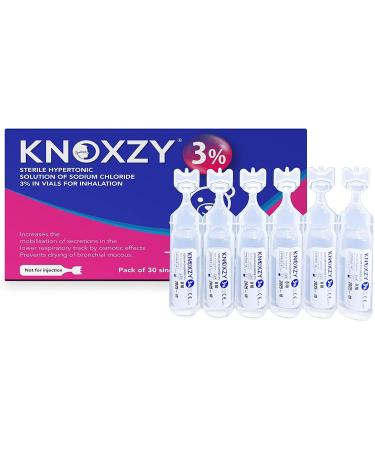 KNOXZY Hypertonic Saline Inhalation Solution 3% - 30 Single Dose Vials - Adults & Children - Buy Online on GoSupps.com