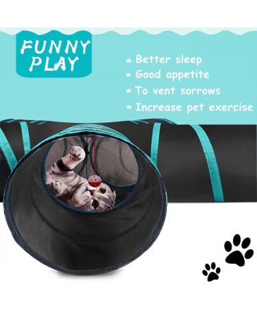 Cat Tunnel Large indoor outdoor Collapsible Pet Toy Crinkle Tunnel Tube with Storage Bag for Cat Dog Puppy Kitty Kitten Rabbit (5 way) - Buy Online on GoSupps.com