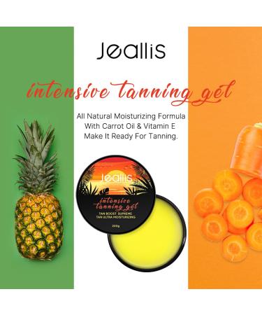Extreme Dark Intensive Tanning Luxe Gel - Pineapple Tan Accelerator for Outdoor & Tanning Beds Dark Carrot Oil Rapid Natural Tan - 6.8oz - Buy Online on GoSupps.com