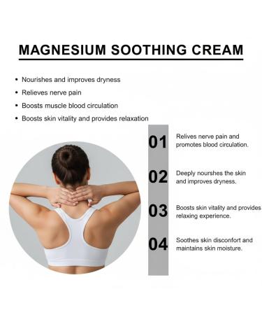 Magnesium Neuropathy Relief Cream Natural Soothing Lotion for Nerve & Muscle Comfort Fast-Absorbing Foot & Leg Magnesium Lotion with Menthol & Herbal Extracts Non-Greasy 120ml - Buy Online on GoSupps.com