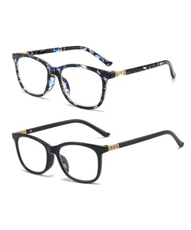 Reading Glasses Women Blue Light Blocking Reader Computer 1.5 x Blue Black Blue&black 1.5 x