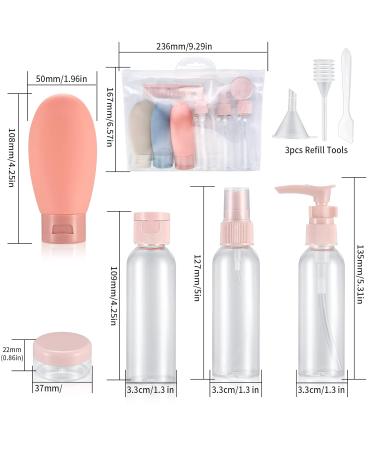 12 STK Travel Bottles Set - Refillable 60ml Cosmetic Containers for Shampoo & Conditioner - Perfect for Travel Toiletries - Buy Online on GoSupps.com