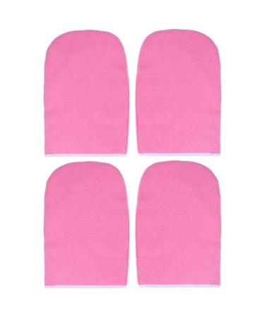 MAGICLULU Warming Gloves 2 Pairs Hand Treatment Mitts Bath Treatment Mitt Insulated Gloves Paraffin Wax Gloves Hand Spa Cover Cotton Gloves Pink Take a Bath Warm Gloves