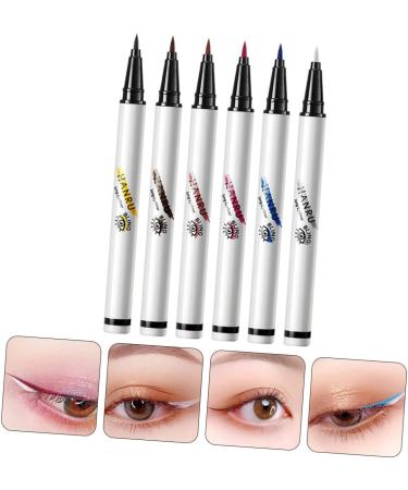 Beatifufu 6pcs Eye Liner Cosmetic Eye Liner Pencils Colored Eyeliner Makeup Supplies Abs Makeup Pen Matte Miss - Buy Online on GoSupps.com
