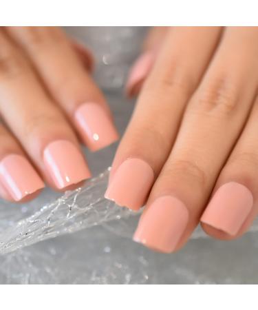 Buy Cornus Pink Trendy Pure Color Press-On Nails - Shiny Short Squoval 24pcs Set for DIY Art - Perfect for Women & Girls - International Shipping Available! - Buy Online on GoSupps.com