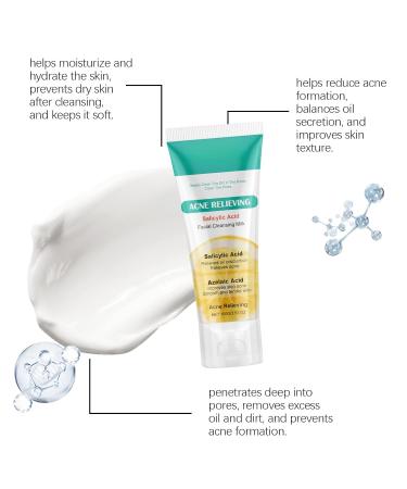FFEEJ Facial Cleanser For Moisturizing & Oil Control - Gentle Cleansing Face Wash Soothes Skin Without Tightness - Buy Online on GoSupps.com