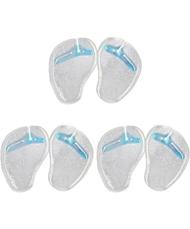 3 Pairs Gel Flip-Flops Forefoot Pads - Anti-Slip Shoe Inserts & Stickers for Ultimate Comfort | Blue - Buy Online on GoSupps.com