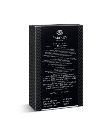 Yard.ley London Gentleman Classic Perfume| Fresh Woody Foug re Notes| Masculine Fragrance| Perfume for Men| 100ml - Buy Online on GoSupps.com
