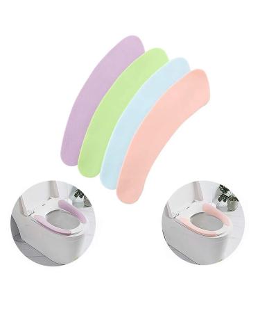 Bathroom Warmer Toilet Seat Cover Pads 4 Pack Washable and Reusable Cushion for Winter