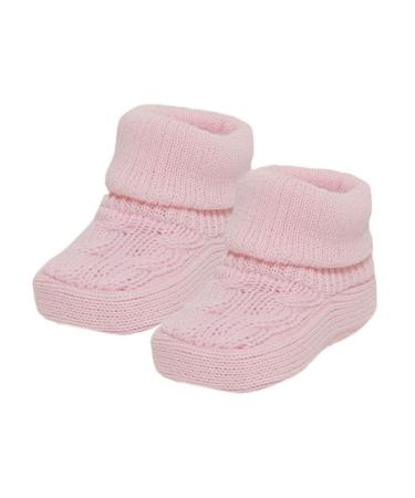 Royal Icon Baby Booties 0-3 Months Warm and Safe Baby Slippers Newborn Booties for Babies Baby Boys Girls Boots Soft Stylish Booties Ri403 0 Months Pink