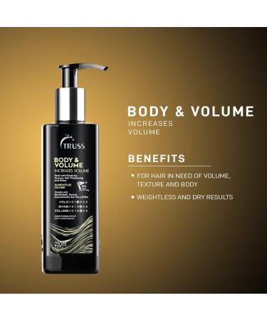 TRUSS Body & Volume Cream - Weightless Heat Activated Hair Product for Thin Oily Hair - Adds Volume Texture Shine & Elasticity (8.45oz) - International Shipping Available - Buy Online on GoSupps.com