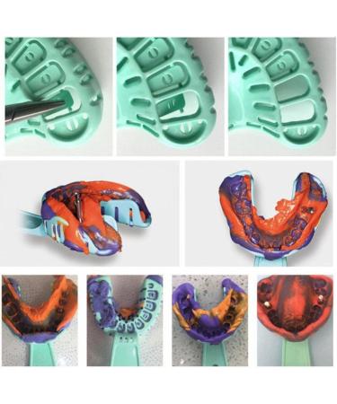 Dental Teeth Impressions Tray - 3 Pairs Plastic Perforated Holder Various Sizes | Dentist Tool Supply - Buy Online on GoSupps.com