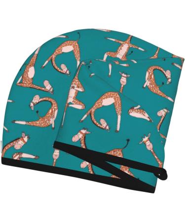 Giraffe Yoga Microfiber Hair Towel | Soft Super Absorbent Coral Velvet Wrap for Long Curly & Thick Hair - Buy Online on GoSupps.com