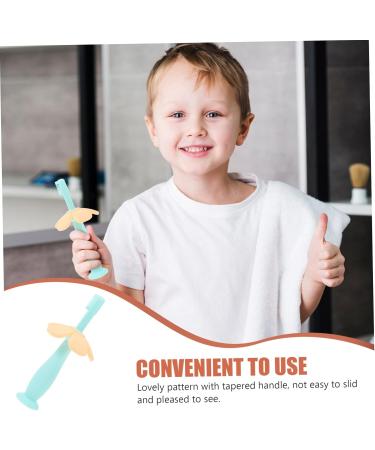 Minkissy Silicone Baby Toothbrush - 1 Pack Children s Oral Care Manual Training Toothbrush - Blue - Buy Online on GoSupps.com