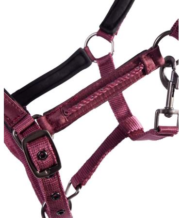 ARBO-INOX Softly Padded 2-Way Adjustable Foal Halter - Decorative Cord for Pony Foals in Bordeaux - International Shipping Available - Buy Online on GoSupps.com