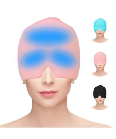 Hose migraine mask gel migraine cap reusable migraine relief cap cool headache mask migraine cool mask for relief headache sleep mask eye mask pink rose