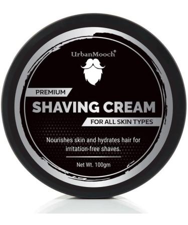 Urb anMooch Shaving Cream For Men With Shea Butter Aloe Vera And Coconut For Soft & Smooth Shave - 100 Gm | Made In India - Buy Online on GoSupps.com