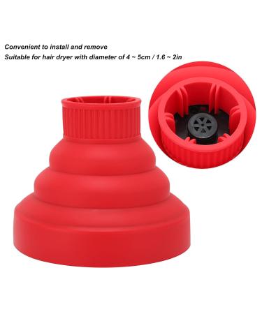 Universal Silicone Diffuser Hair Dryer for Curly Hair - Portable & Collapsible Red Attachment - Buy Online on GoSupps.com