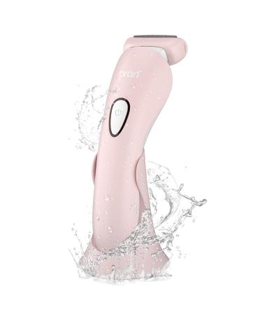 Brori Electric Shaver for Women Cordless Rechargeable Smooth Electric Razor for Women Portable Hair Removal Lady Shaver & Trimmer for Arms, Legs, Underarms, Bikini Area with LED Light, Pink
