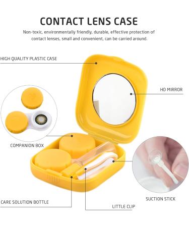 Portable 6-Part Contact Lens Case with Mirror Straw & Tweezers - Ideal for Daily Travel & Work - Buy Online on GoSupps.com