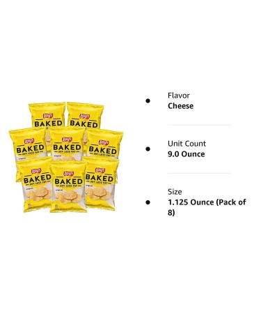 Lay's Baked Original & Cheese Potato Crisps 1.125oz (Pack of 8) - Crunchy Snack Variety Bundle - Buy Online on GoSupps.com