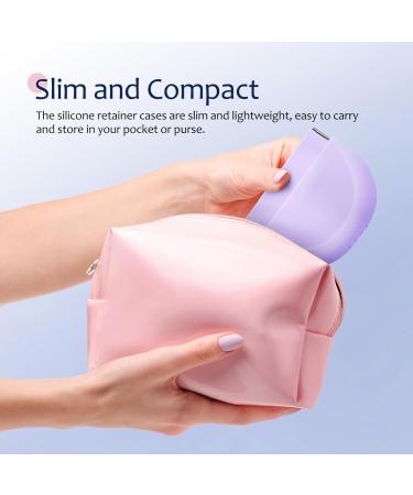 Healvian 4-Part Retainer Etui - Cute Slim Aligner Holder with Ventilation Holes | Dental Storage Container & Toothpaw Box for Prosthesis - Buy Online on GoSupps.com