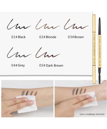 Dual-Sided Eyebrow Pencil - Sweatproof Rapid Brow Pen for Beginners (Blonde) - Buy Online on GoSupps.com