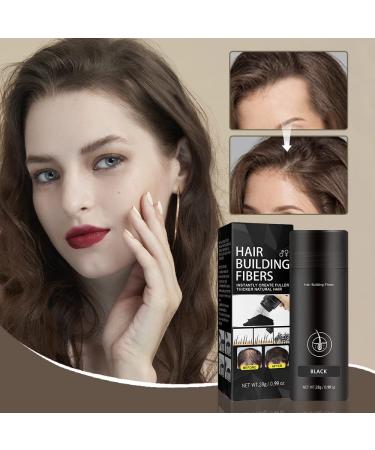 Hair Building Fibers Black - Instantly Conceal & Thicken Thinning Hair - Hair Filler Powder for Women & Men - Buy Online on GoSupps.com