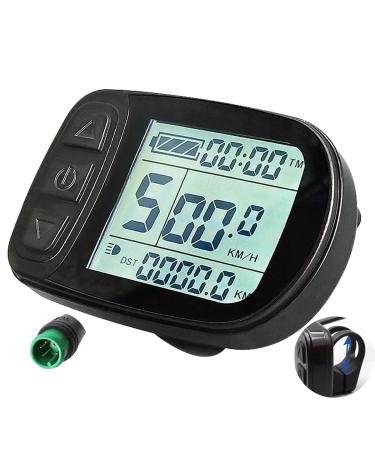 Electric Bike LCD Display, 24V/36V/48V Multi-Information Display, KT-LCD5 Display Control Panel Waterproof LCD Display Meter for Electric Bike Electric Bicycle Modification Accessories