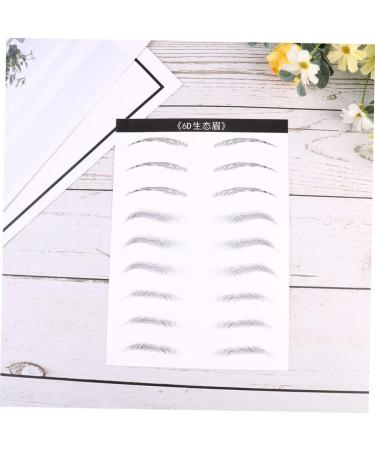BIUDECO 2 Pairs Natural Brow Stickers Eyebrowsb Eyebrow Makeup Tools Eyebrow Stickers Patch Disposable Miss 21x15cm Black 003 - Buy Online on GoSupps.com