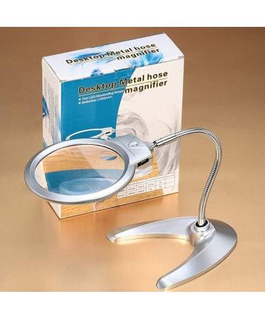 Magnifying Glass Magnifying Glass Lamp with Light and Stand Convertible Folding Design with 2 LED Lamp Magnifier - Buy Online on GoSupps.com