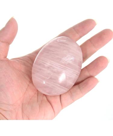 Orientrea Rose Quartz Palm Stone - Healing Crystal Pocket Energy Stone - Buy Online on GoSupps.com