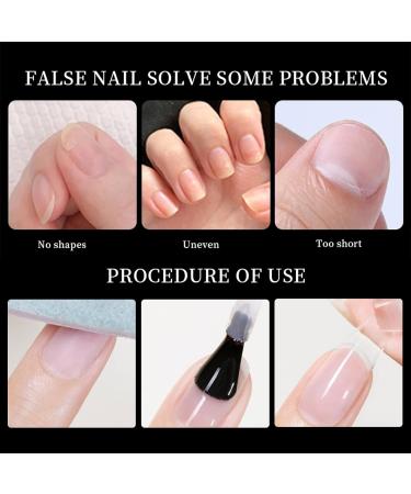 240PCS Short Square Gel Nail Tips Set - Pre-Buffed Artificial Nails Kit for All Nails - Buy Online on GoSupps.com