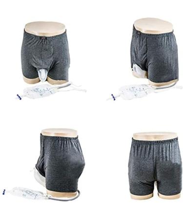 Wearable Urine Bag Incontinence Pants for Men Urinary Leak Proof Leg Silica Gel Urinal Catheter Urine Bag Holder Collection Bag Grey M Hilarious123 Grey M - Buy Online on GoSupps.com