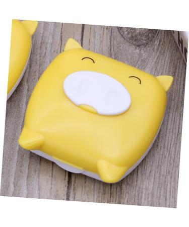 SEWOART Cartoon Lens Container - Cute Travel Case for Contact Lenses - 2-Pack Yellow Eye Lens Storage Solution - Buy Online on GoSupps.com